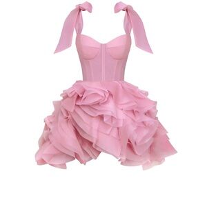 Milla Pink Ruffled Mini Dress